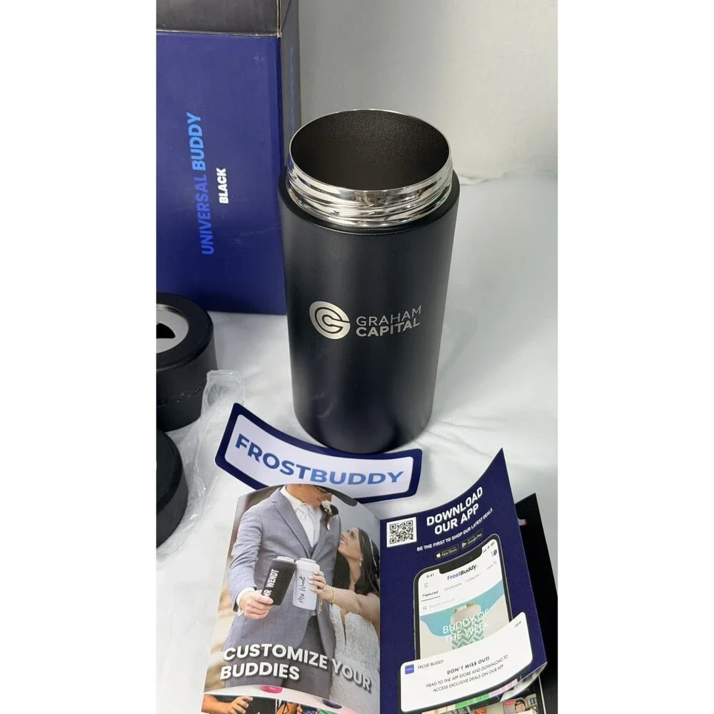 Frost Buddy Universal Buddy 10 in 1 Can Cooler Matte Black Graham Capital NEW